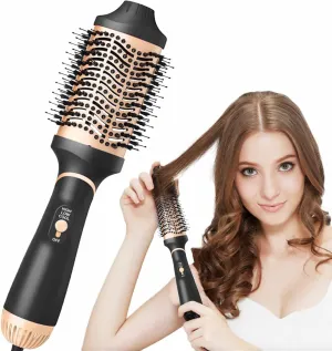 Roewol Nil Hair Dryer Brush, 4-in-1 Styling Tool, Compact, Gold