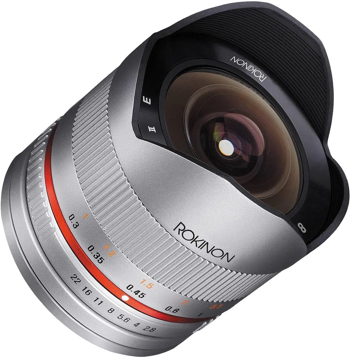 Rokinon RK8MS-E 8mm F2.8 Series 2 Fisheye Lens for Sony E Cameras, Silver