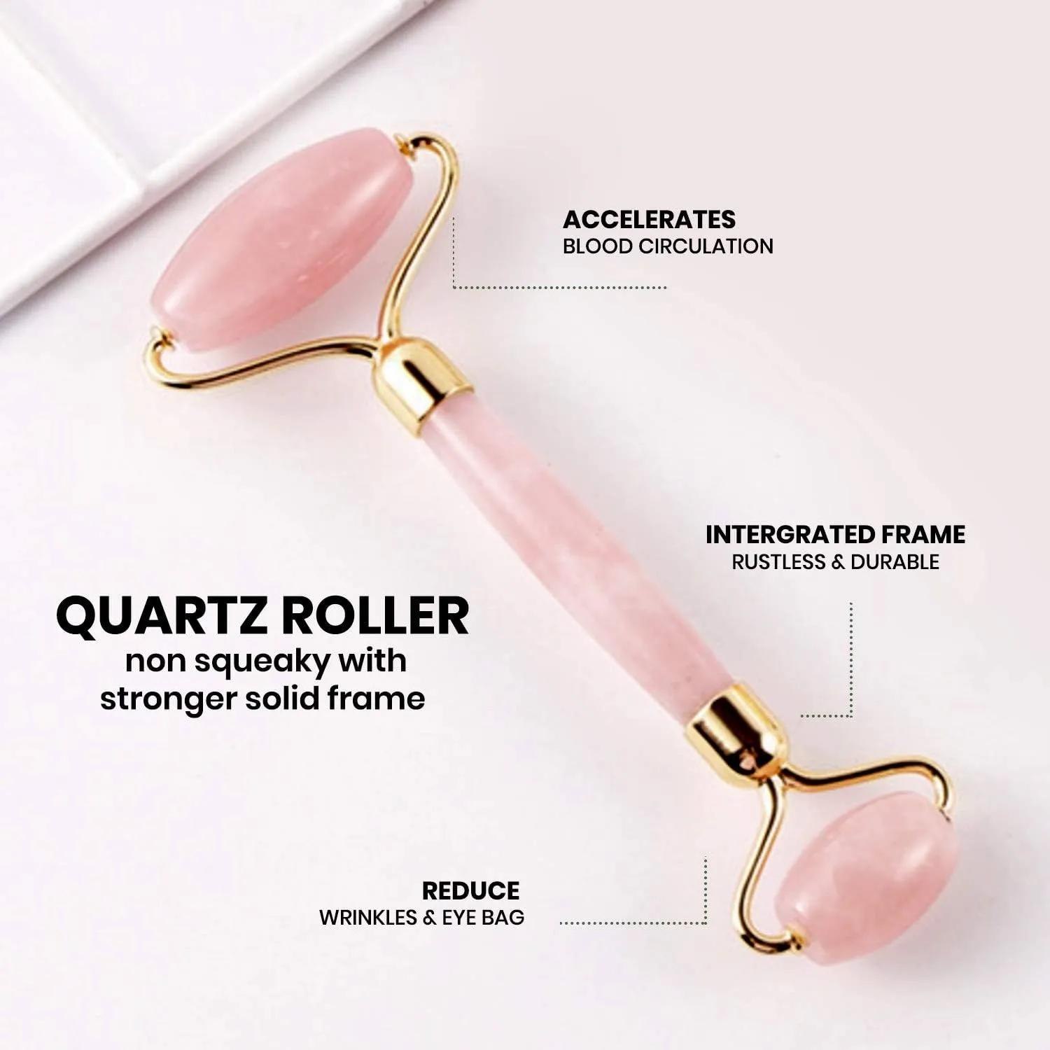 ROSELYNBOUTIQUE Gua Sha Facial Tools & Face Lift Roller for Wrinkless Natural Skincare Tool Jade Roller Guasha Tool for Face (Pink)