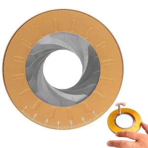 Round Measuring Tool, Adjustable Circle Maker & Pipe Diameter Measuring Tool, Aluminum Alloy & Stainless Steel, 4.92 Inch