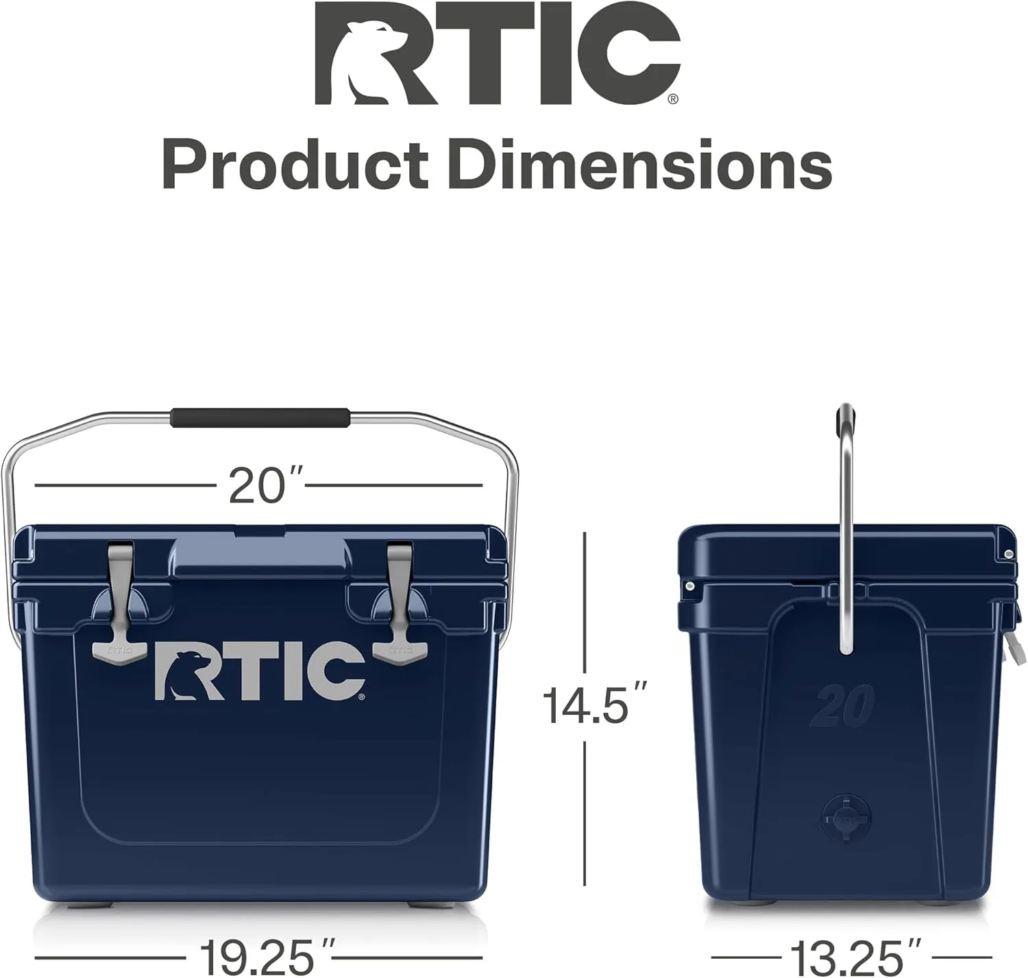 RTIC Ultra-Tough Cooler, Hard Insulated Ice Chest Box for Beach, Drink, Beverage, Camping, Picnic, Fishing, Boat, Barbecue
