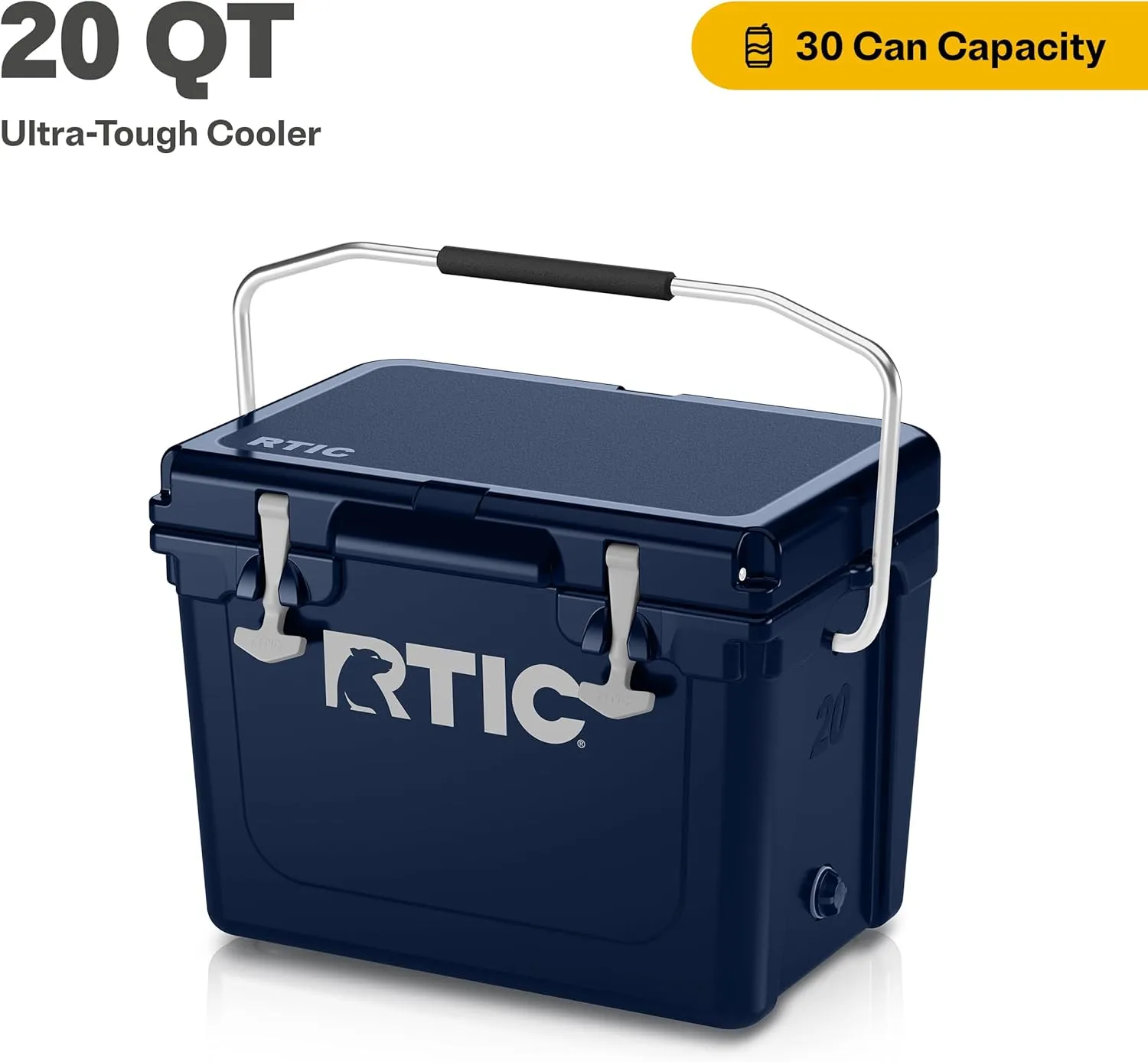 RTIC Ultra-Tough Cooler, Hard Insulated Ice Chest Box for Beach, Drink, Beverage, Camping, Picnic, Fishing, Boat, Barbecue