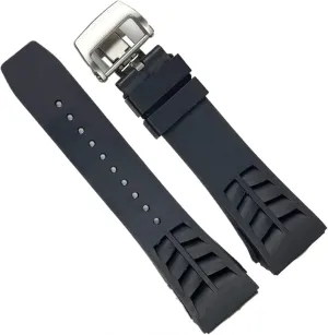 Rubber Watch Band For Richard Mille Strap With Stainless Steel Folding Buckle Watch Replacement Accessories