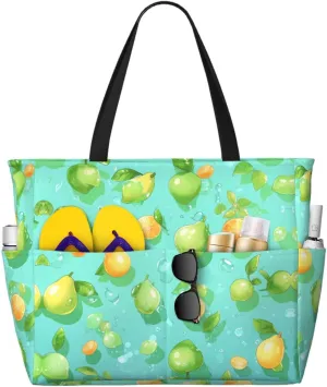 Rugby On Fire Spacious Large Capacity Beach Travel Bag - Foldable Beach Bag Tote Bag With Zipper