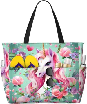 Rugby On Fire Spacious Large Capacity Beach Travel Bag - Foldable Beach Bag Tote Bag With Zipper