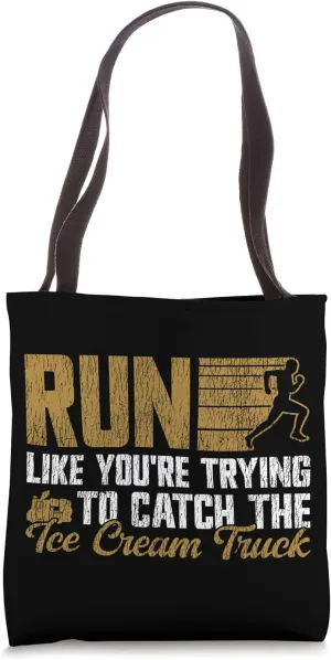 Running Runner Half Marathon Watching Spectator Run Like Tote Bag