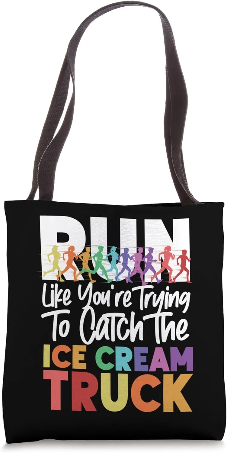 Running Runner Half Marathon Watching Spectator Run Like Tote Bag