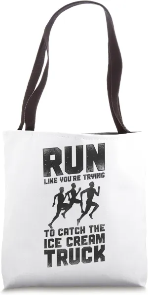 Running Runner Half Marathon Watching Spectator Vintage Run Tote Bag