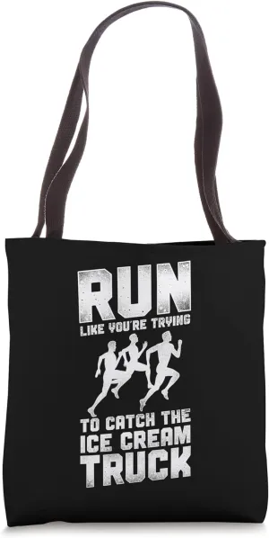 Running Runner Half Marathon Watching Spectator Vintage Run Tote Bag