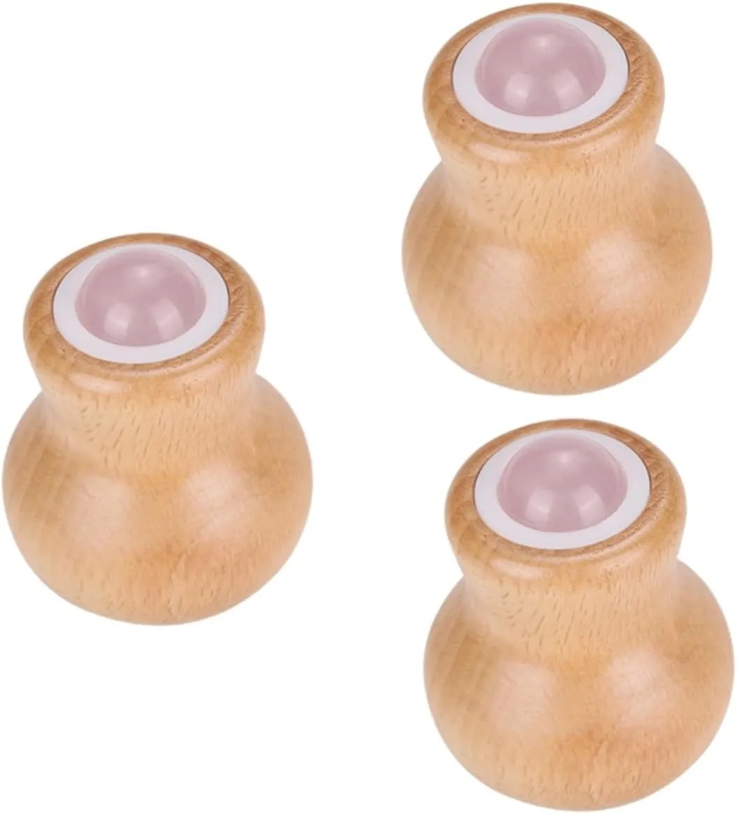 SAFIGLE 3pcs Jade Massage Roller for Face Care Reusable Facial Roller Tool for Skin Elasticity Compact Easy to Clean for Home Travel Use Beauty Relaxation