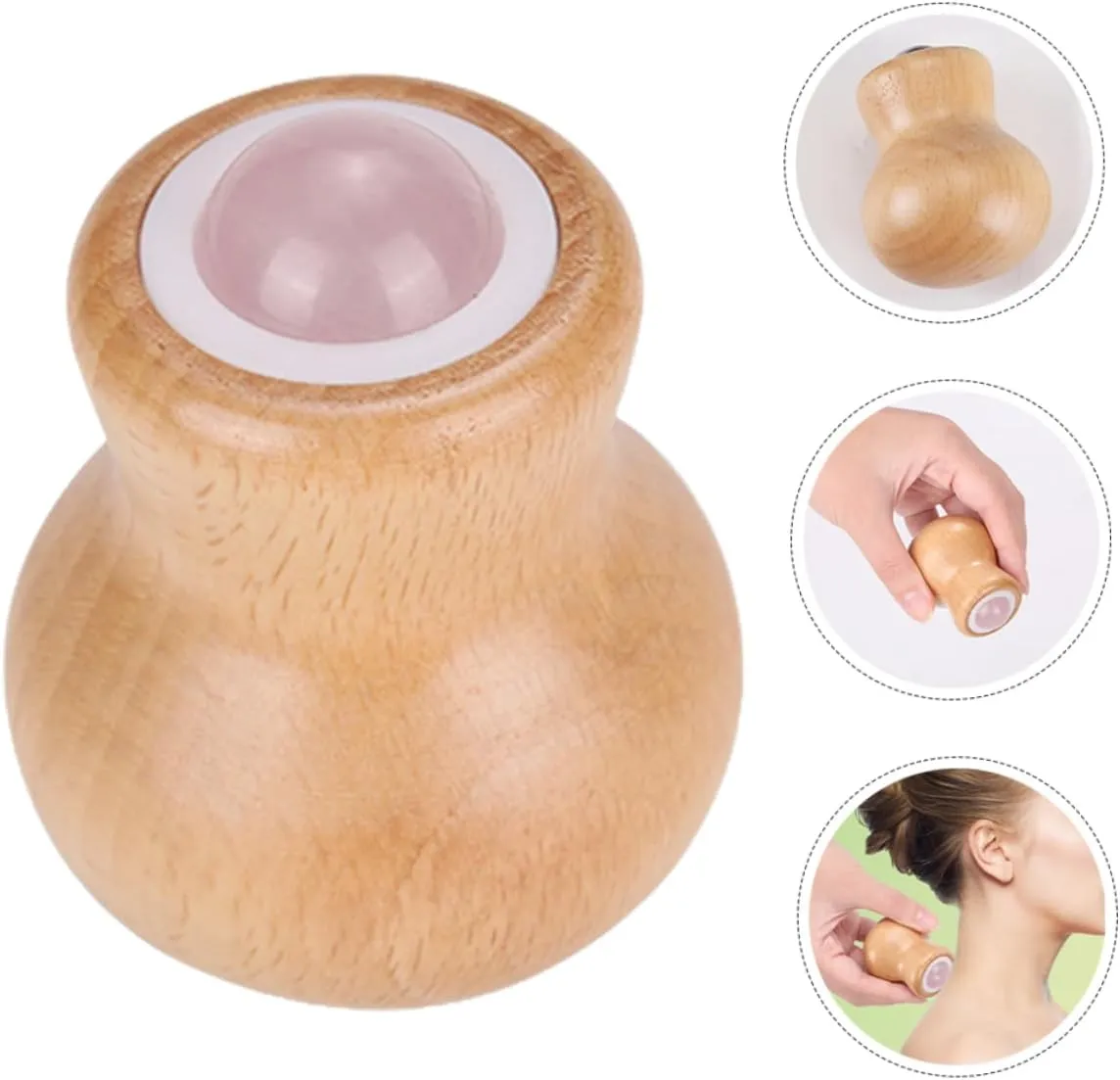 SAFIGLE 3pcs Jade Massage Roller for Face Care Reusable Facial Roller Tool for Skin Elasticity Compact Easy to Clean for Home Travel Use Beauty Relaxation