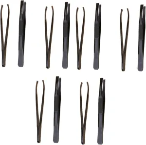 SAFIGLE 3sets Stainless Steel Eyebrow Clamp Tweezers Trimmer Shaping Tool Makeup Accessories 4pcs*3