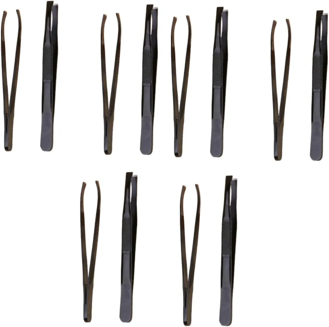 SAFIGLE 3sets Stainless Steel Eyebrow Clamp Tweezers Trimmer Shaping Tool Makeup Accessories 4pcs*3