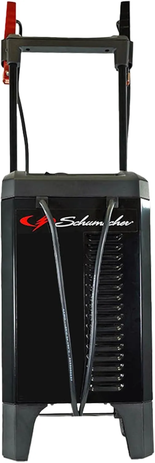 Schumacher Electric Wheeled Battery Charger and Engine Starter, SC1326, 6-in-1, Fully Automatic, Battery Tester, 275 Amps, 40 Amp Boost Mode, 6 Volt, 12 Volt, for Car, Truck, RV, and Marine Batteries