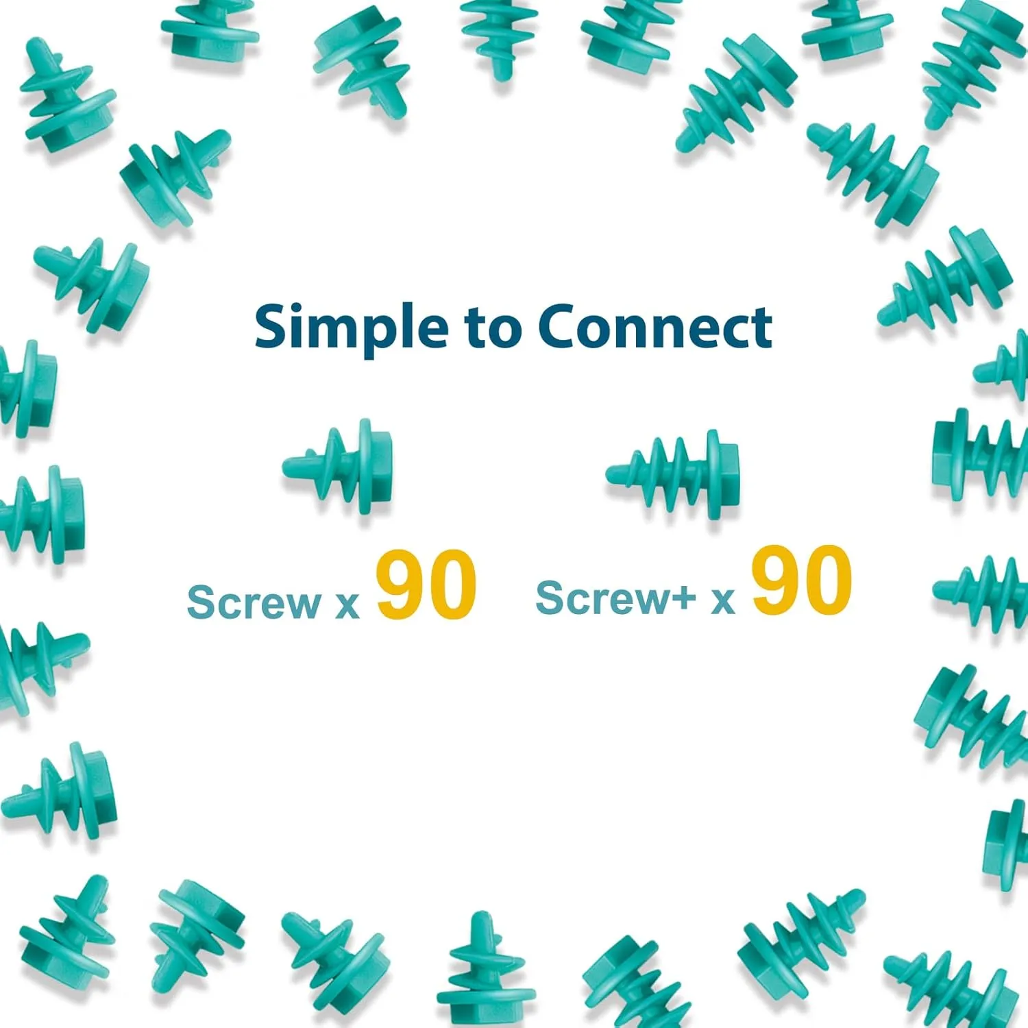 Screws Kit Top-up 180 Piece, Cardboard Construction Tools, STEM Educational Toys for at-Home Play   Classroom Learning, Mix Kit for Boys and Girls Aged 5  (Blue)