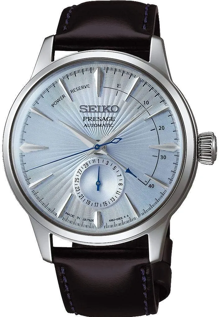 SEIKO PRESAGE Power Reserve Ice Blue Cocktail Time"Sky Diving" SSA343J1