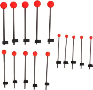 Septpenta 15Pcs Ice Fishing Rod Tip, Red Ball Spring Rod Tip, High Sensitive Ice Rod, Durable and High Strength for Fishing in Rivers, Reservoirs, Ponds, Streams and Ocean Rocks