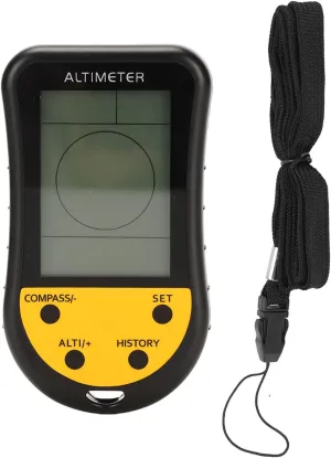 Septpenta Digital Altimeter Barometer, 8 in 1 LCD Digital Thermometer Watches, Backlight Digital Compass Altimeter, Wear Resistant, Easy to Carry for Outdoor Fans Hiking Camping Climbing