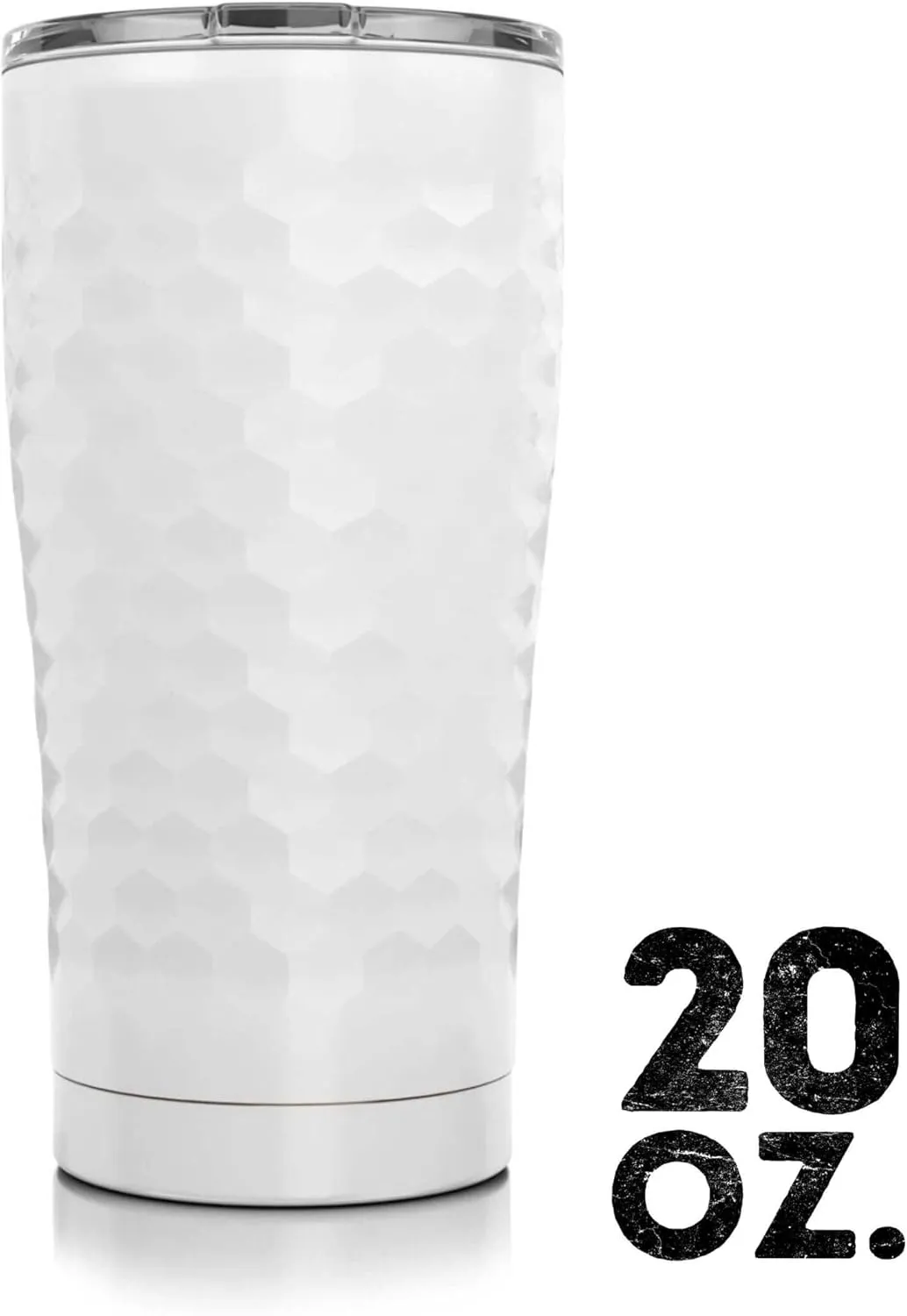 Seriously Ice Cold SIC 20 Oz. Double Wall Vacuum Insulated 18/8 Stainless Steel Travel Tumbler Mug | Powder Coated with Splash Proof BPA Free Lid | Coffee, Tea, Wine, and Cocktails (Dimpled Golf)