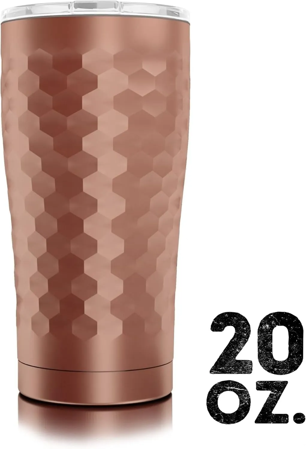Seriously Ice Cold SIC 20 Oz. Double Wall Vacuum Insulated 18/8 Stainless Steel Travel Tumbler Mug | Powder Coated with Splash Proof BPA Free Lid | Coffee, Tea, Wine, and Cocktails (Hammered Copper)