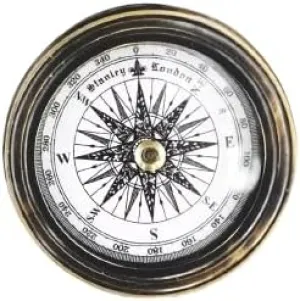 Set of 5 Brass Magnetic Compasses – Ideal for Halloween Costumes and Themed Decorations – Authentic Nautical Design for Spooky and Adventure-Themed Events