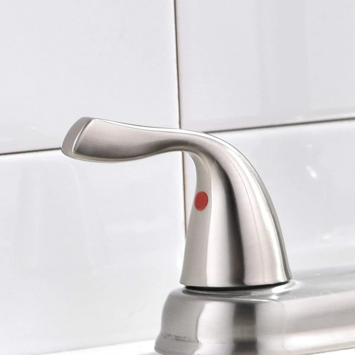 SHACO Kitchen Faucet with Side Sprayer, Stainless Steel 2 Handle Kitchen Sink Faucet with Water Supply Line, Brushed Nickel High Arch 360 Swivel Kitchen Faucet for Sink 3 Hole 4 Hole