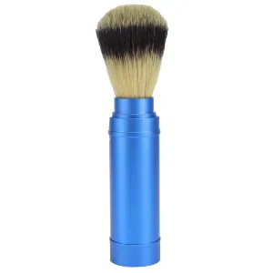 Shaving Brushes for Men, Portable Shave Brush with Aluminum Blue Handle Barber Brush Beard Brush Travel Facial Cleaning Foaming Shaving Cream Brush Grooming Tool