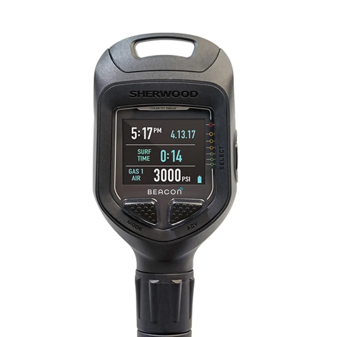 Sherwood Scuba TFT Color Screen Air Integrated Dive Computer, with Locking QD and Bluetooth integrated Dive Log