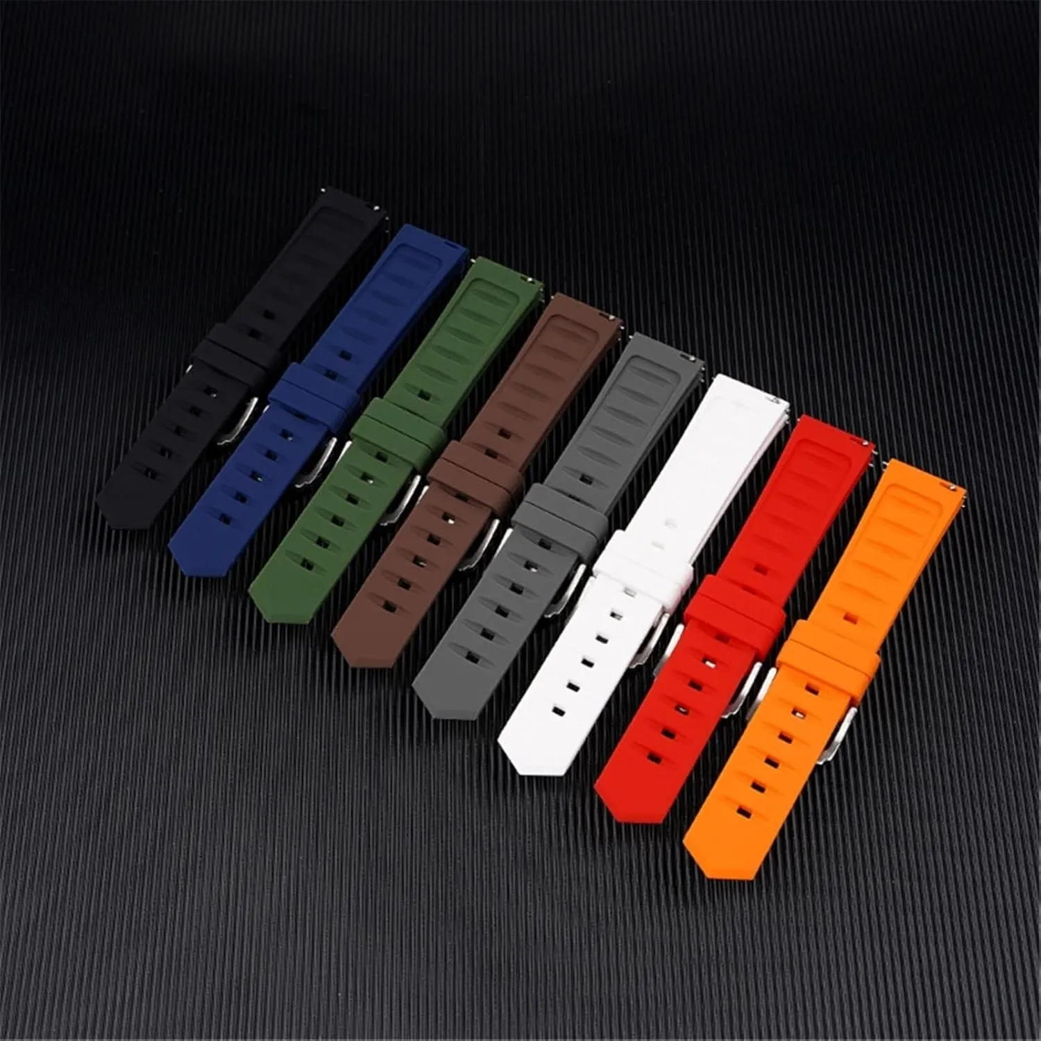 Silicone Watch Band Universal Rubber Sport Diving Wristband Bracelet Strap replacement Accessories