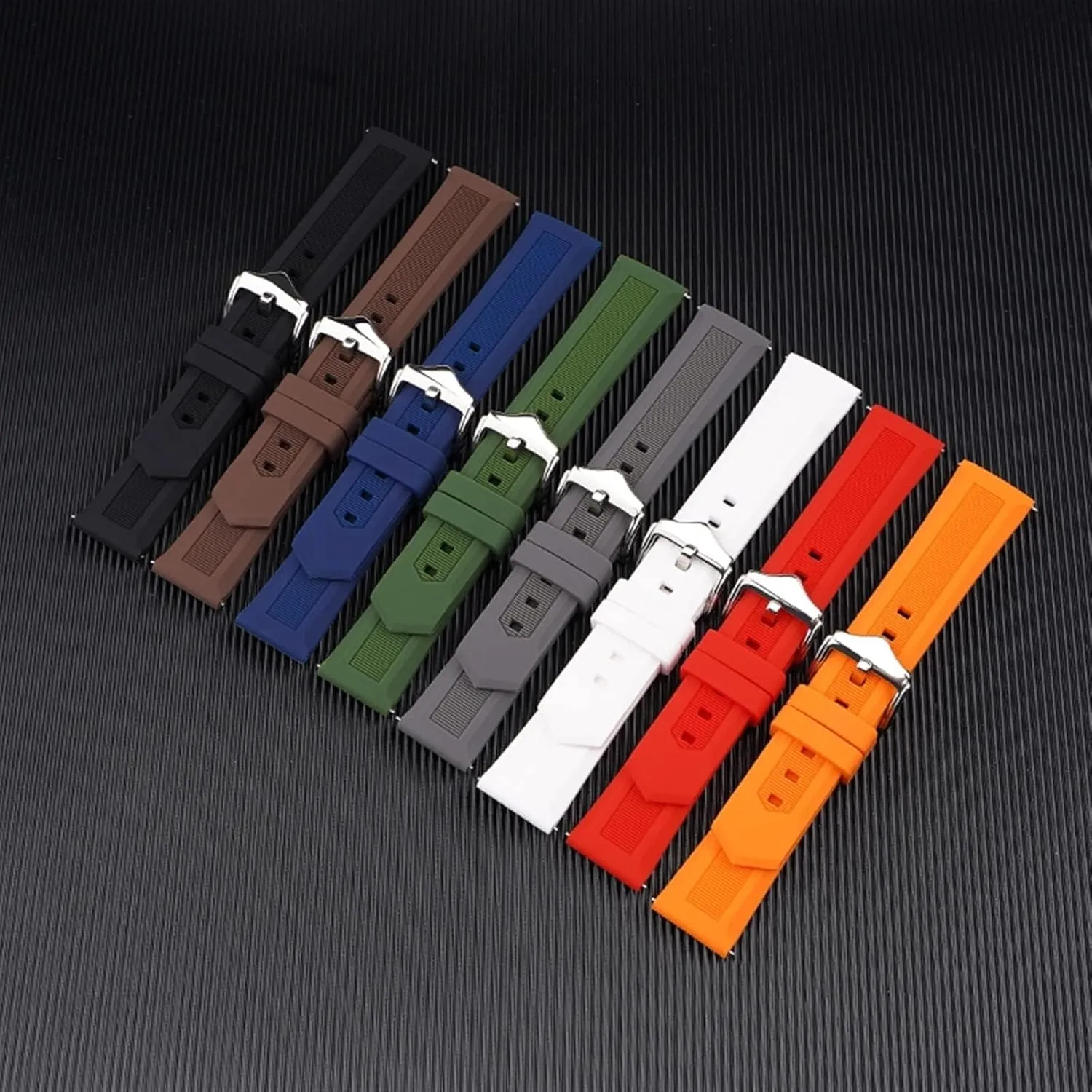 Silicone Watch Band Universal Rubber Sport Diving Wristband Bracelet Strap replacement Accessories