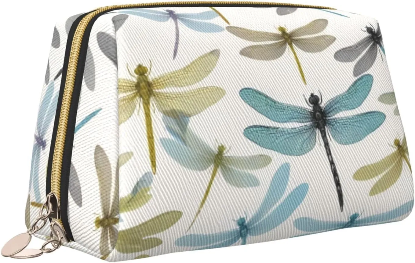 Simple Dragonfly Toiletry Pouch, Travel-Friendly Makeup Organizer For Makeup Brushes, Lipsticks