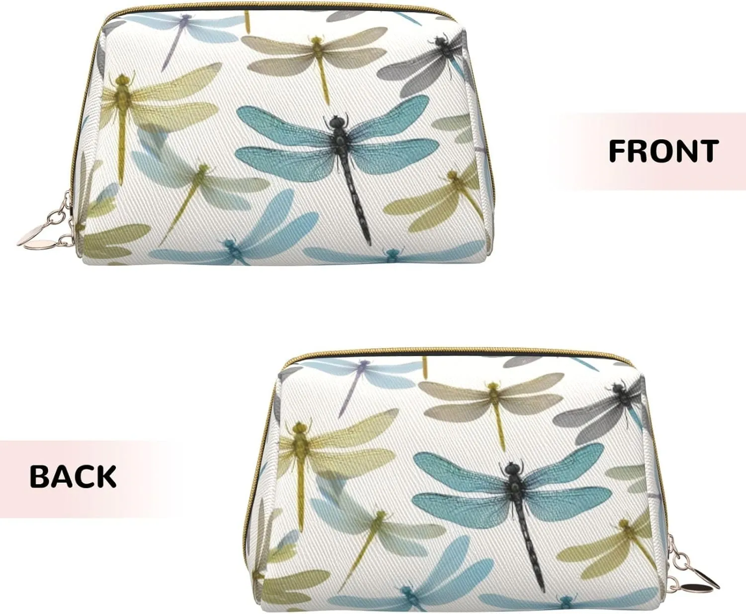 Simple Dragonfly Toiletry Pouch, Travel-Friendly Makeup Organizer For Makeup Brushes, Lipsticks