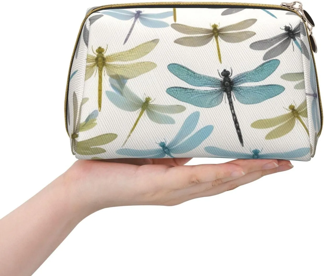 Simple Dragonfly Toiletry Pouch, Travel-Friendly Makeup Organizer For Makeup Brushes, Lipsticks