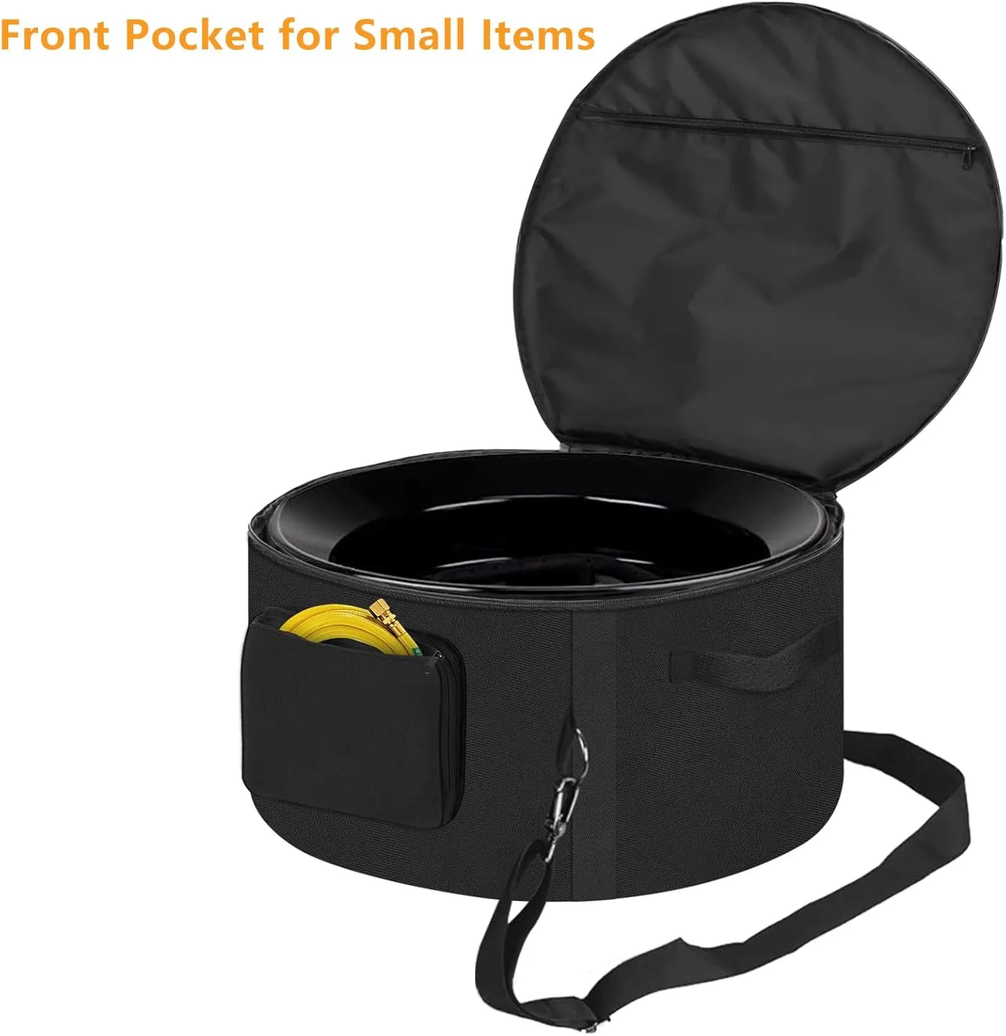 SIRUITON Outdoor 24-Inch Fire Pit Bag Compatible with Outland Firebowl Model, Firebowl Travel Carrying Case for Diameter Propane Gas Fire Pit, Black,Bag Only