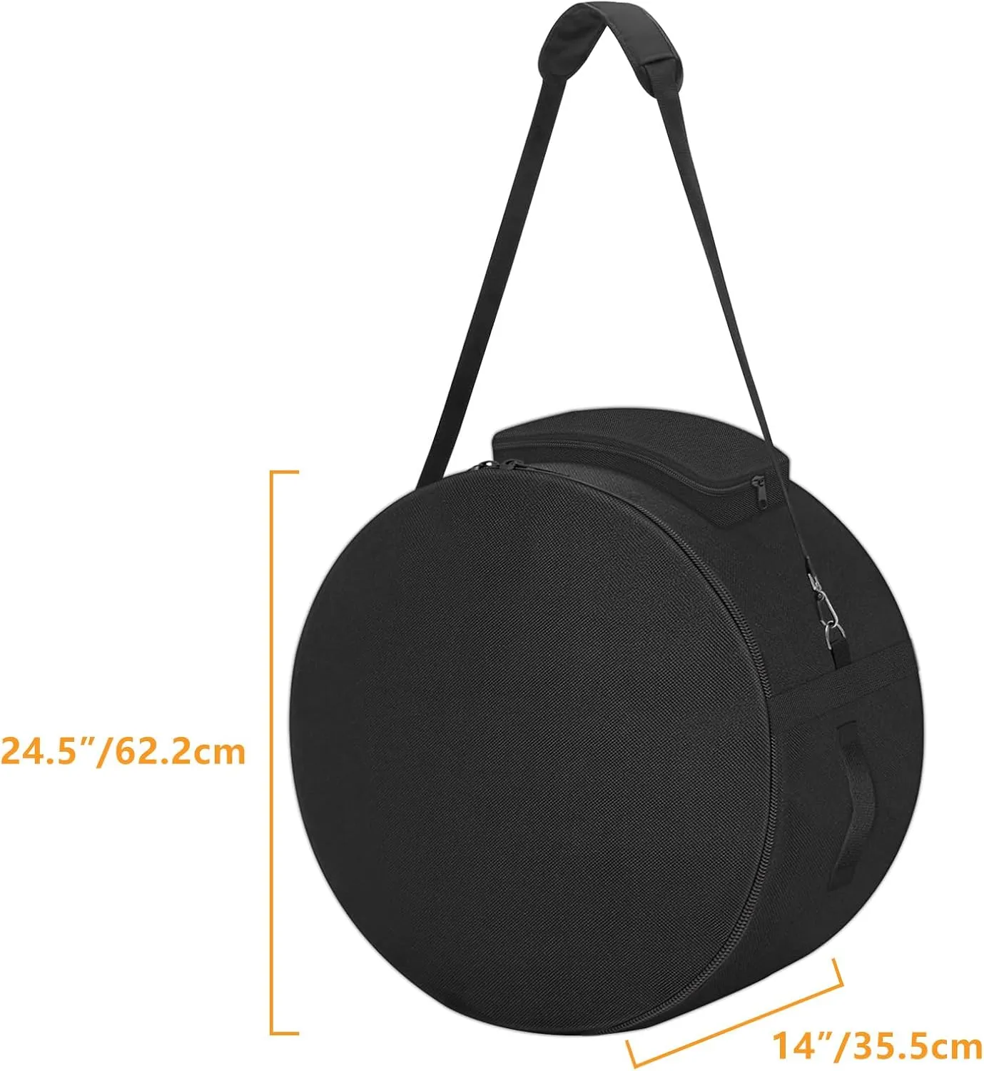 SIRUITON Outdoor 24-Inch Fire Pit Bag Compatible with Outland Firebowl Model, Firebowl Travel Carrying Case for Diameter Propane Gas Fire Pit, Black,Bag Only