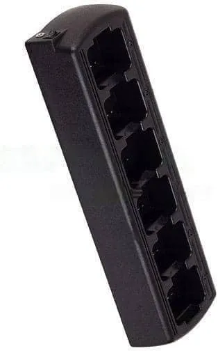 Six Bay Rapid Desk Charger for Hytera (HYT) PD702V-1 Rechargeable Two Way Radio (Slim Design)