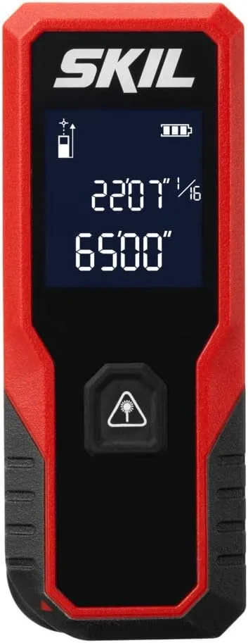 Skil 65ft. Compact Laser Distance Measurer with Wheel Measuring Mode, Backlit LCD Display, Carry Bag and battery Included - ME9821-00