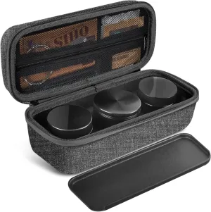 Smell Proof Bag – Smell Proof Stash Box with Glass Jars,Grind,Multi-Functional Work Tray, Waterproof & Odor Proof Bag,Large Stash Box For Your Accessories,Travel Essentials for Men,Grey