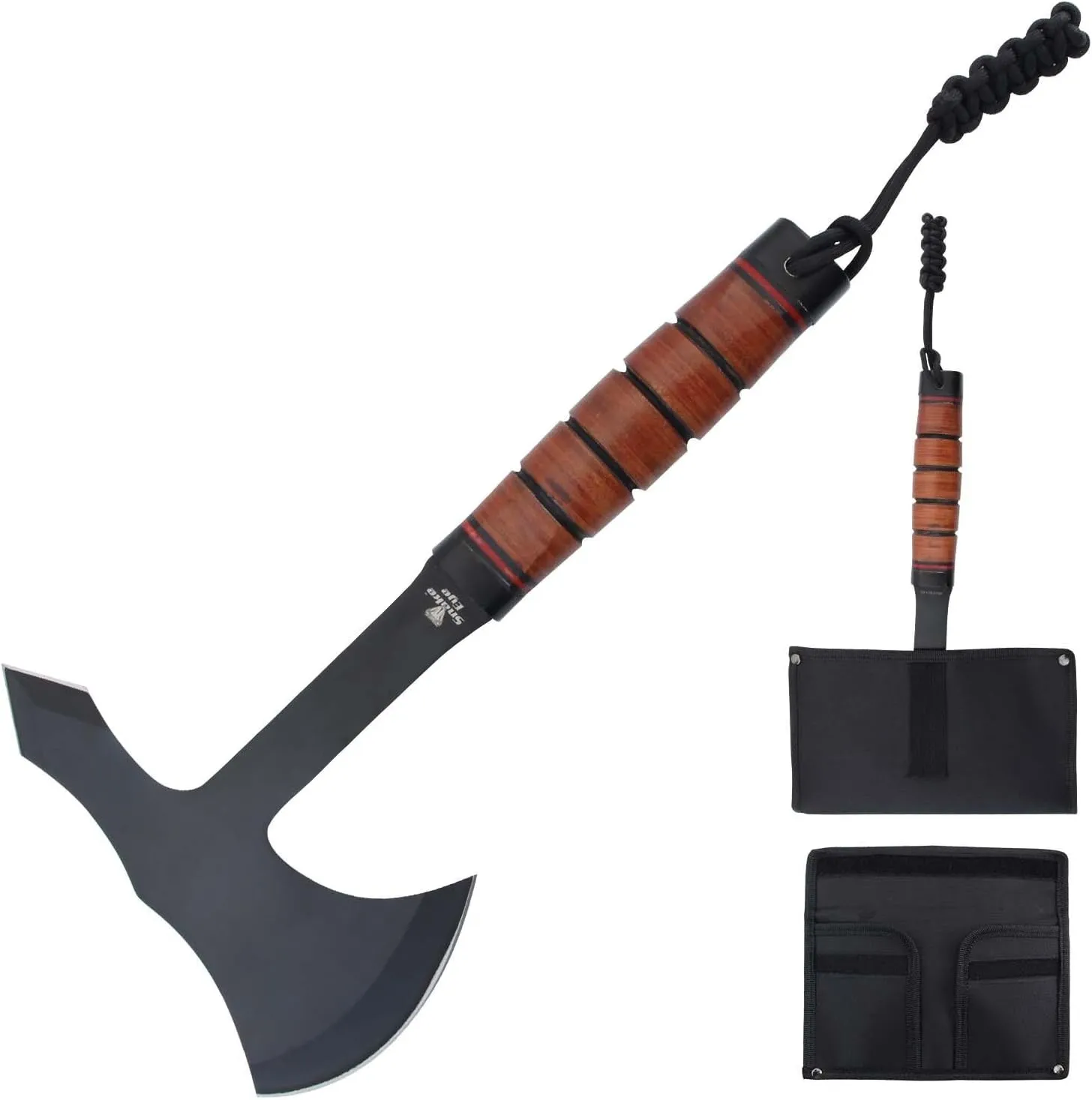 Snake Eye Tactical Tomahawk Gaming Steel Axe with Nylon Sheath 11" Outdoor Recreation, Camping, Hunting Hatchets & Games for Adults