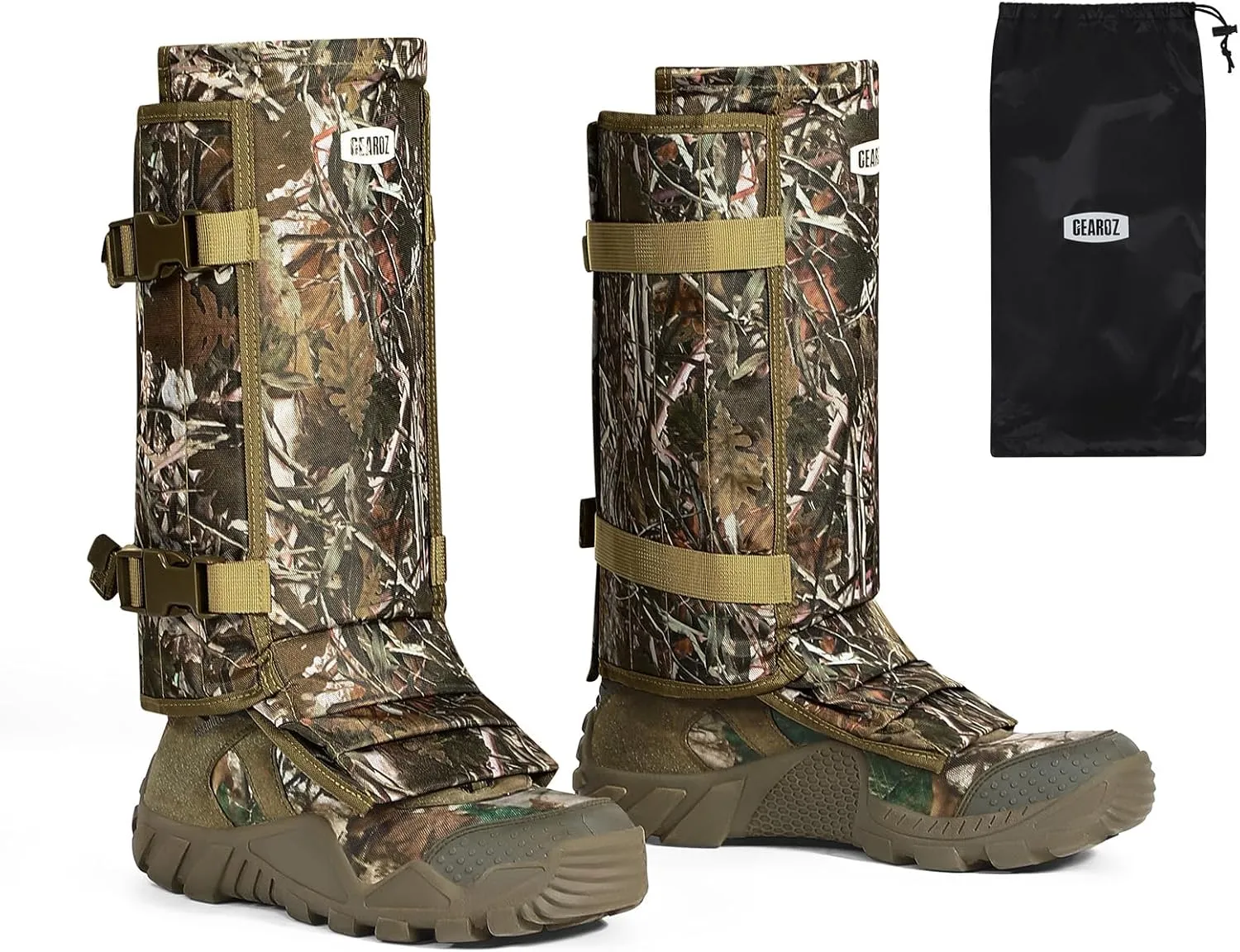 Snake Gaiters Snake Chaps, Waterproof Lower Legs Snake Guards, Snake Bite Protective Gaiters, Anti-Snake Gaiters for Men/Women, Adjustable Size for Hunting/Hiking/Farm Working
