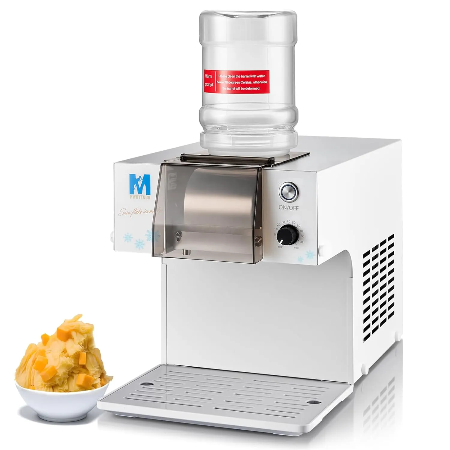 Snowflake Ice Machine,260W Shaved Ice Machine for Snowflake, Rapid Cooling, Food-Grade Stainless Steel Material, Snowflake Ice Maker for Kids/Homemade Ice Cream,Suitable for Party＆Homemade