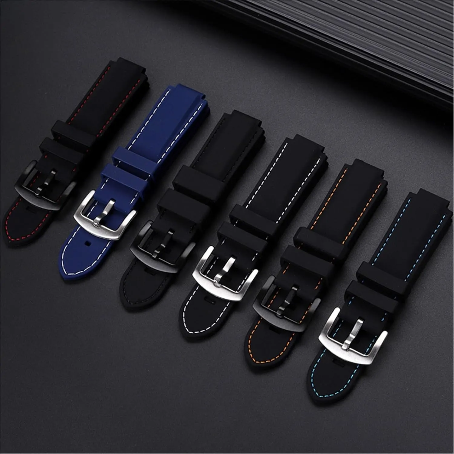 Soft Silicone Rubber Watchband Strap With Men And Women Sports Universal Quick Release Rubber Watch Strap 16mm