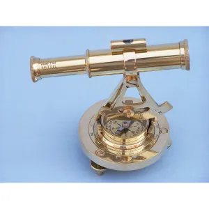 Solid Brass Alidade Compass 7"