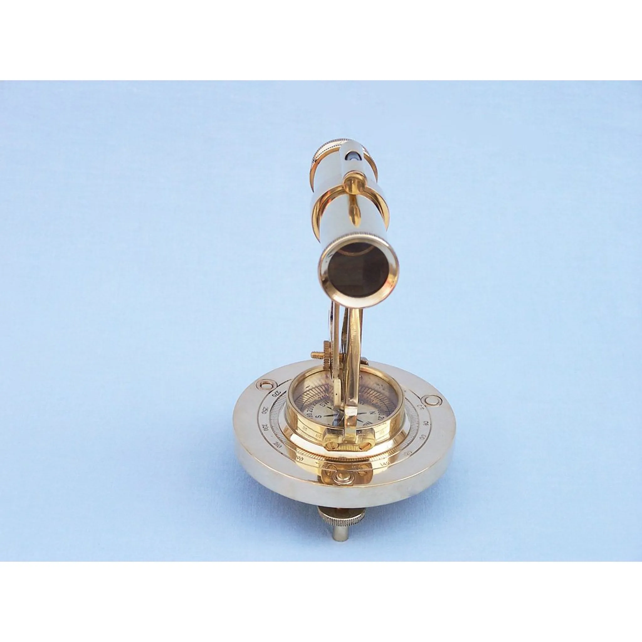 Solid Brass Alidade Compass 7"
