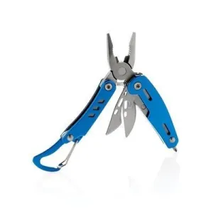 SOLID MINI MULTI TOOL with Carabiner in Blue