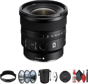 Sony FE 16mm f/1.8 G Lens (Sony E) | Ultra-Wide Prime for Landscape, Astro & Street Photography | Fast, Compact & Weather-Sealed (SEL16F18G)   Lens Filter Kit   Cleaning Kit   Lens Pouch   Cap Keeper