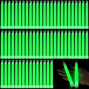 Sotiff Bright 6 Inch Large Glow Sticks Bulk Green Emergency Glow in The Dark Sticks with 12 Hour Duration for Camping Hiking Outdoor Parties Activities Survival Storms Blackouts(144 Pcs)