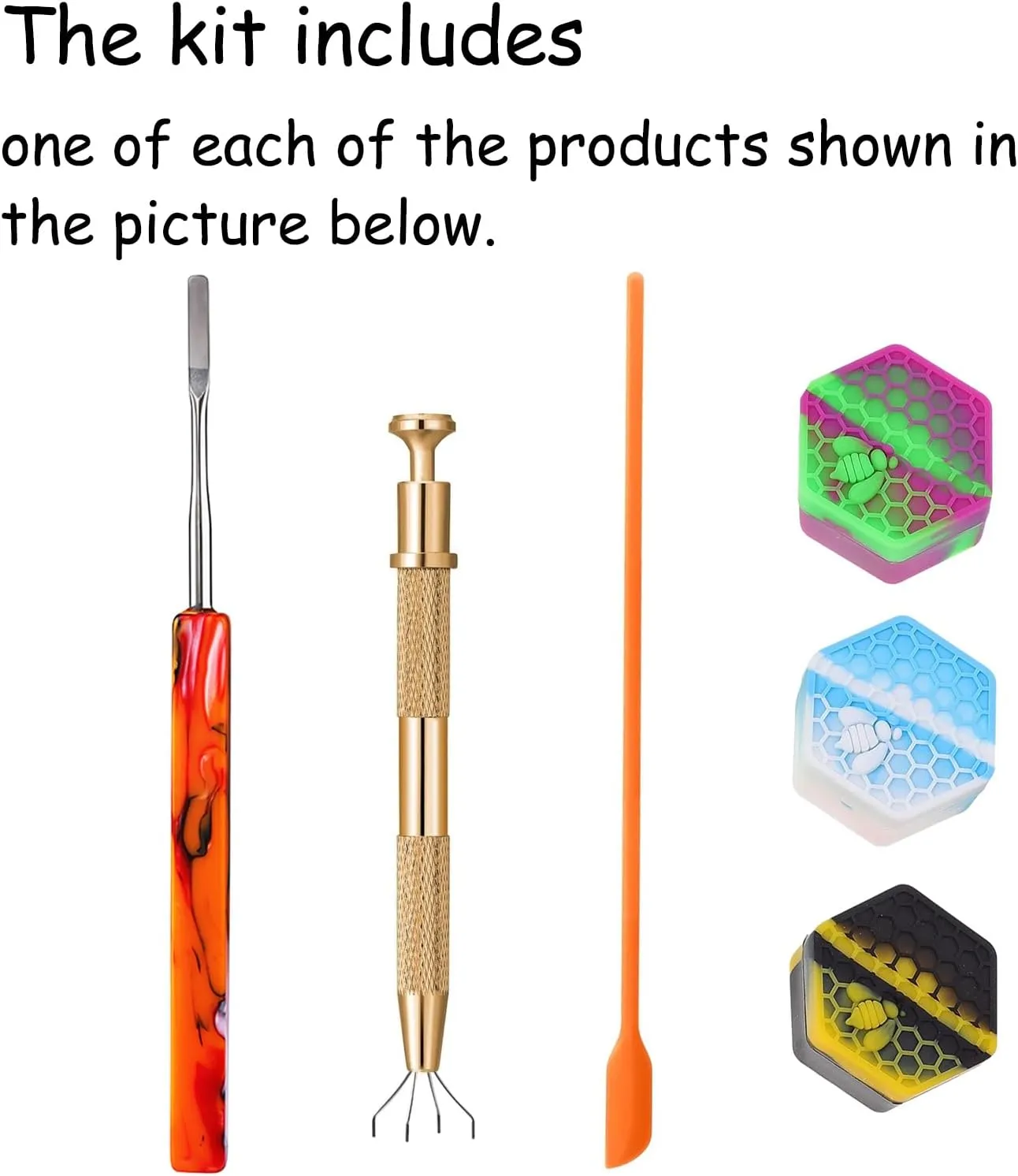 Spacenight Wax Carving Tool Epoxy Resin Grip, Artistic Pattern, Stainless Steel Tip Allows for Precise Pickup and Placement. 6pcs
