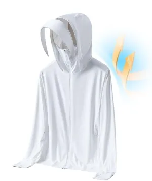 SPF50 Ice Silk Sunscreen Men's Fishing Rash Guard Shirts Summer UV Shirts Lightweight Sun Protection Clothing Skin Coat