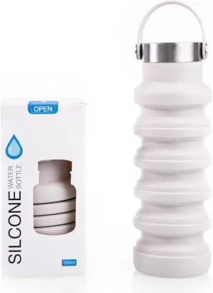 Sports Kettle 550ml Large Capacity Outdoor Sports Water Bottle Kettle Popular Silicone Folding Water Cup Multi-color